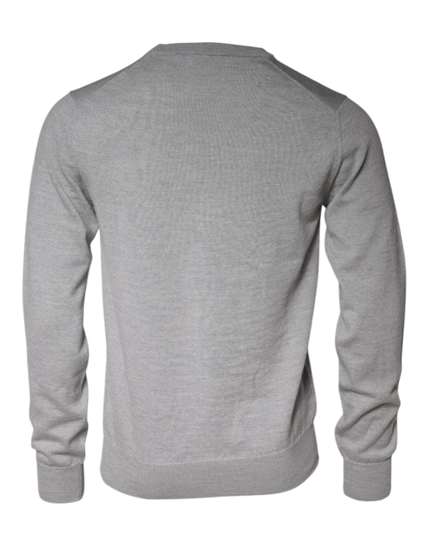 Dolce &amp; Gabbana Light Gray Wool Crew Neck Pullover Sweater