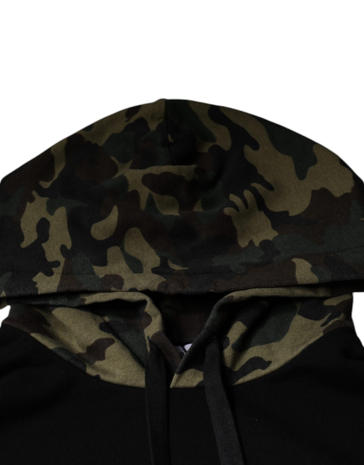 Dolce &amp; Gabbana musta camouflage hupullinen villapaita