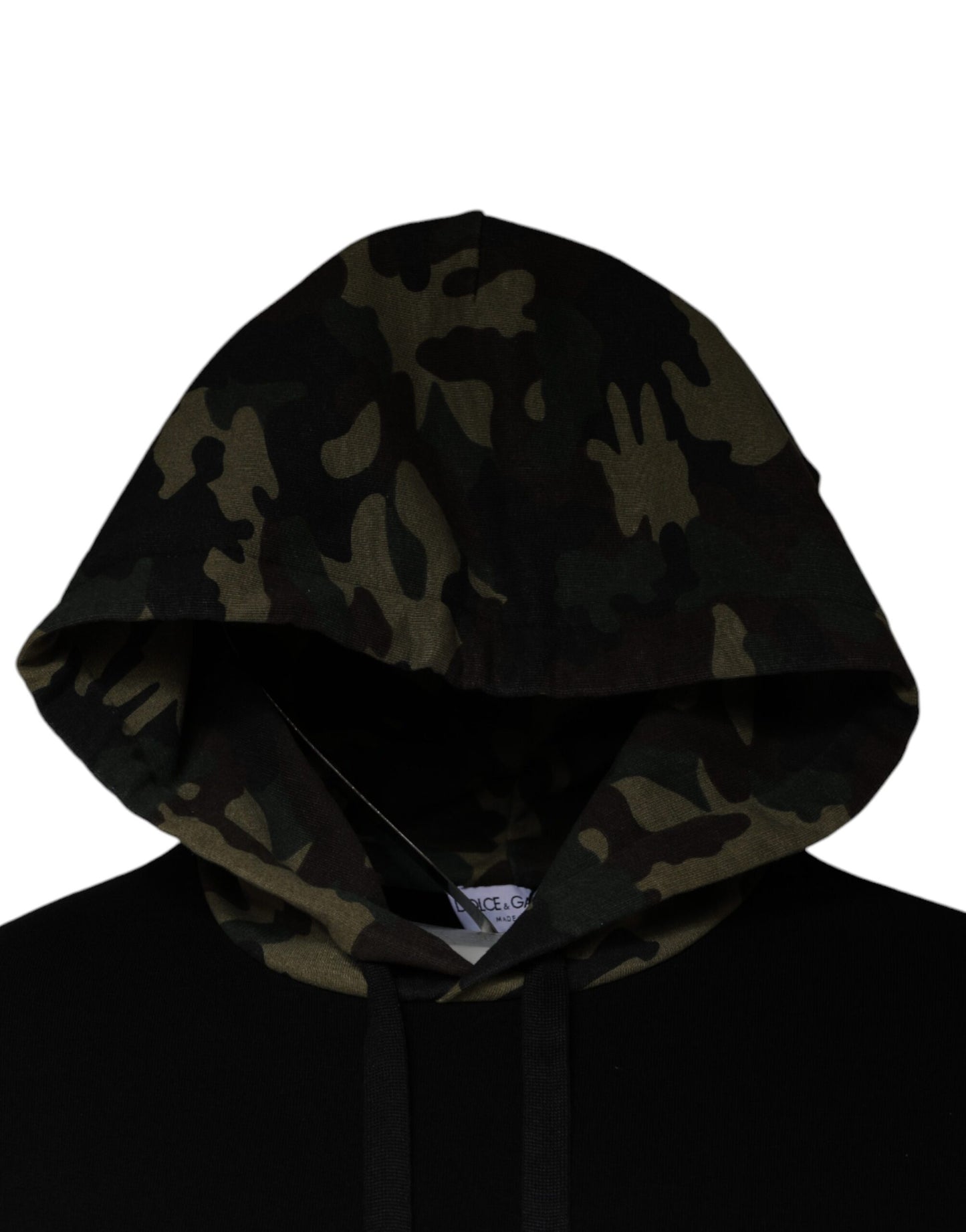 Dolce &amp; Gabbana Black Camouflage Hooded Sweatshirt Sweater