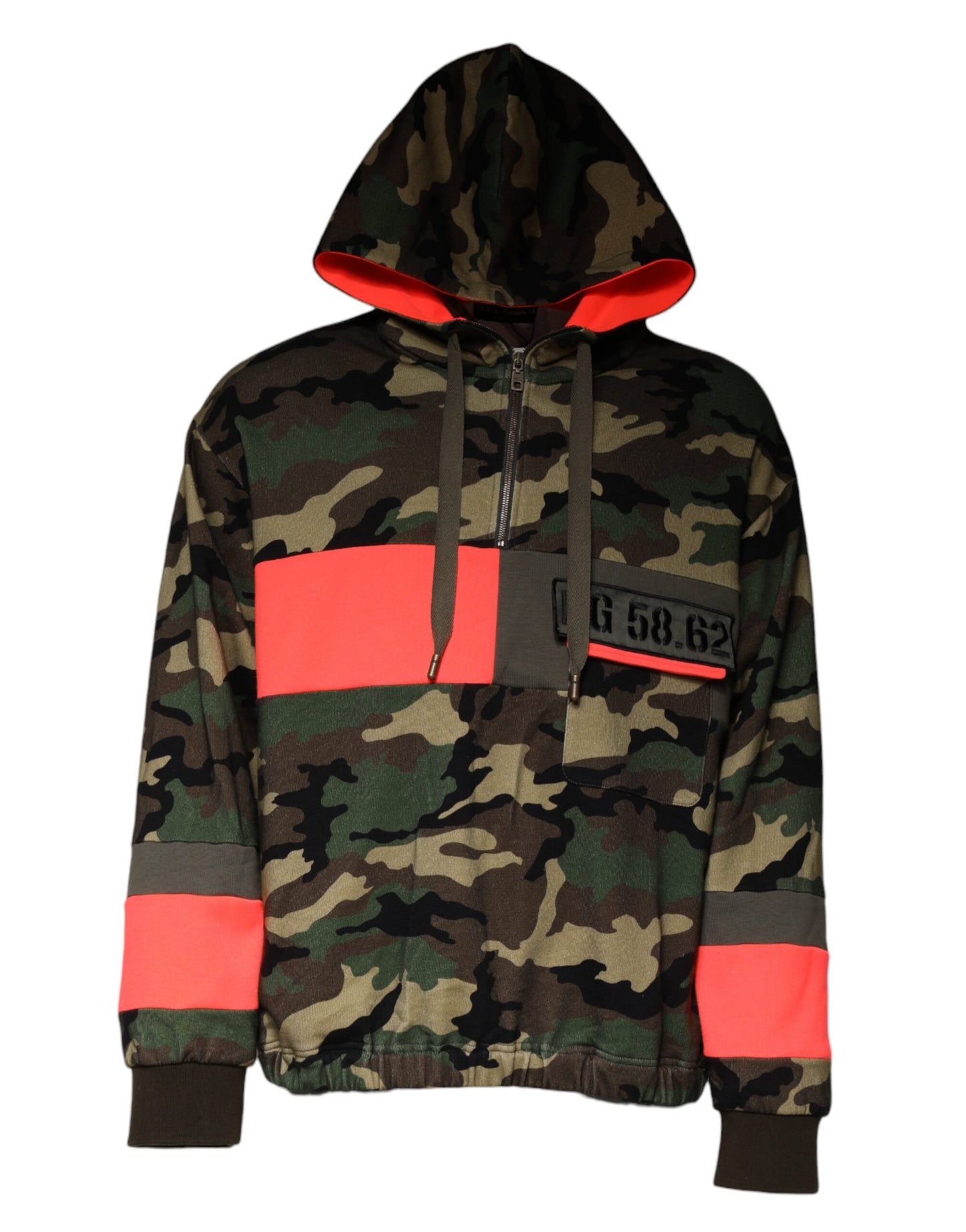 Dolce & Gabbana Multicolor Camouflage Hooded Herren Sweatshirt Pullover