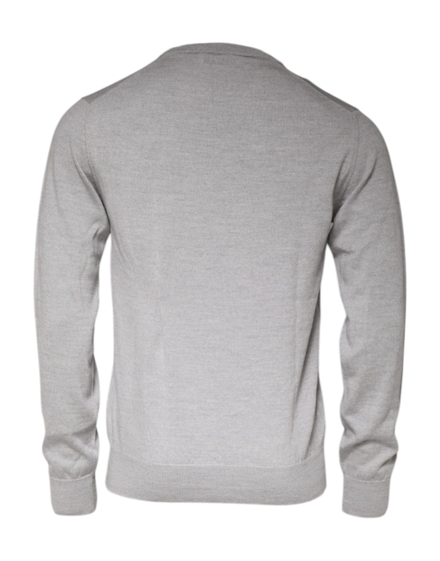 Dolce &amp; Gabbana Light Gray Wool Crew Neck Pullover Sweater