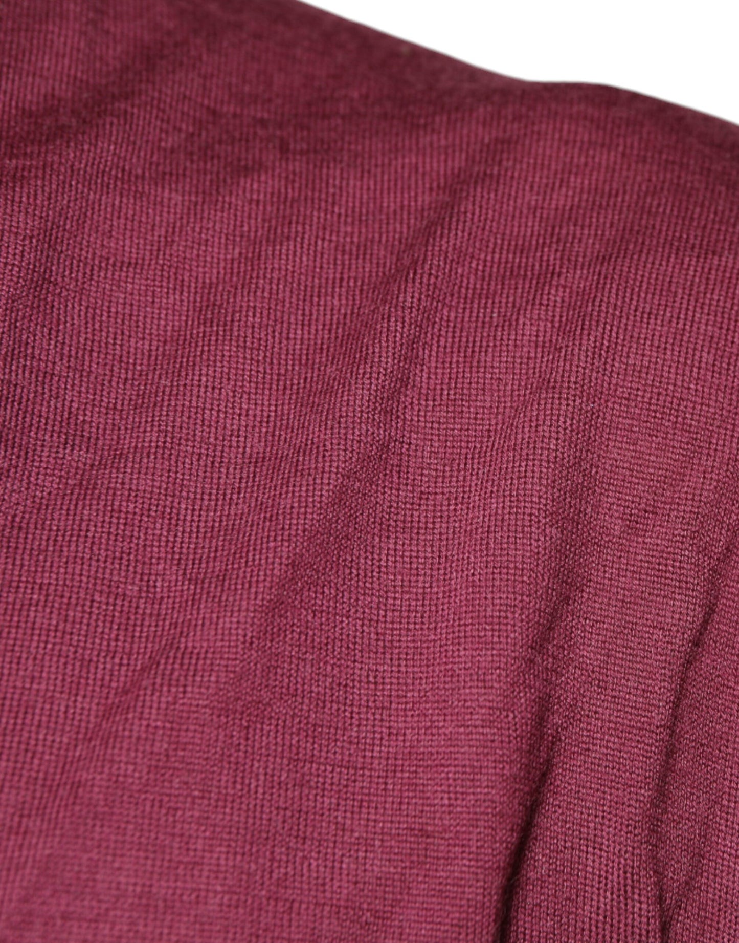 Dolce &amp; Gabbana Maroon Cashmere V-aukkoinen miesten villapaita