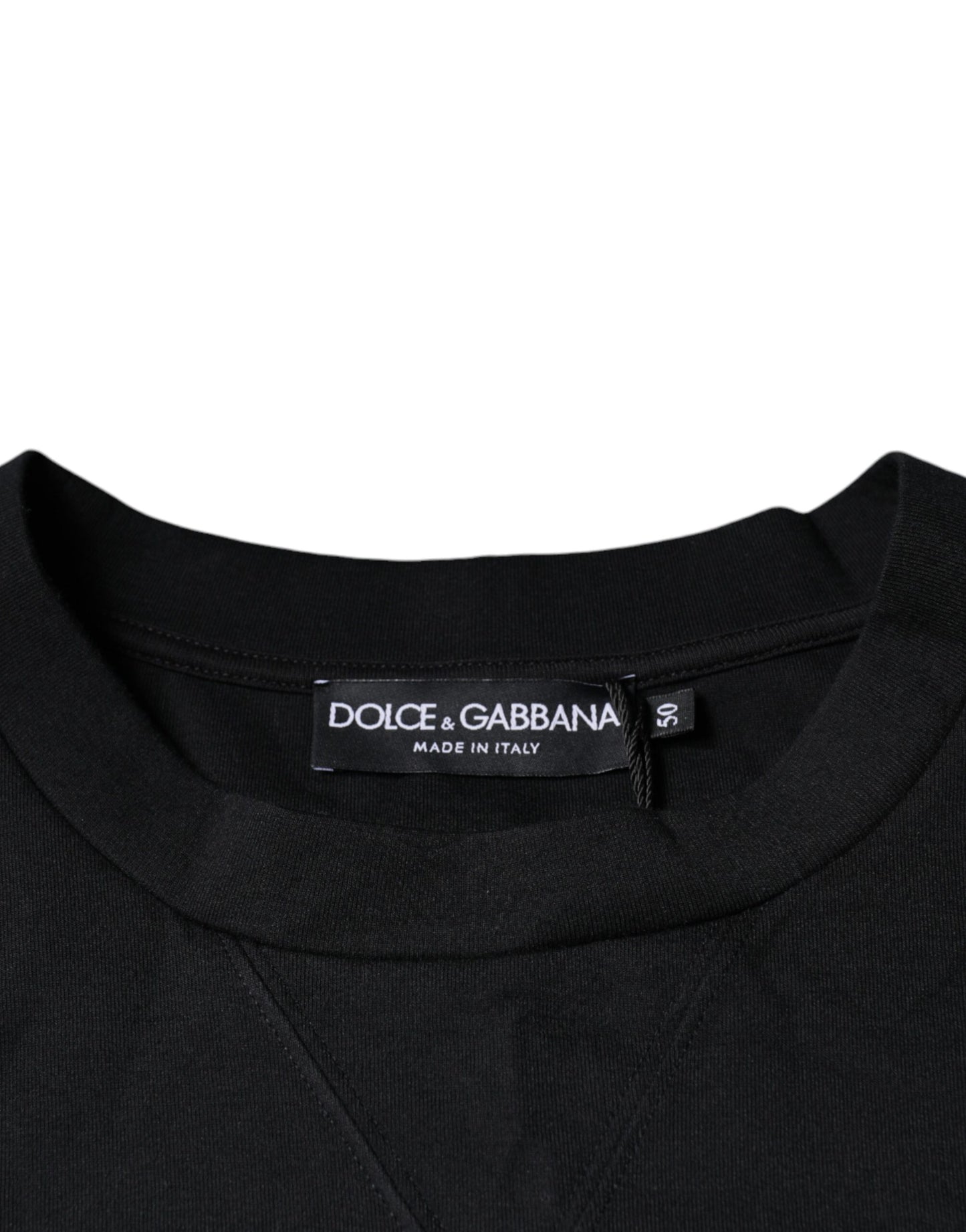 Dolce &amp; Gabbana musta DG Logo puuvillainen miesten villapaita