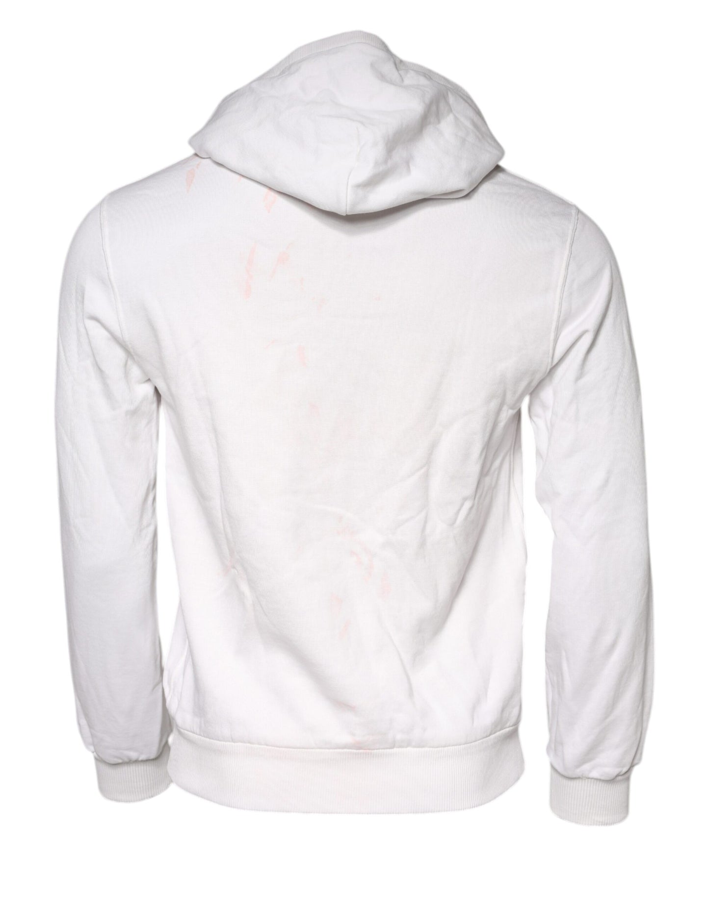 Dolce &amp; Gabbana White Caesar Cotton Hooded Pullover Sweater