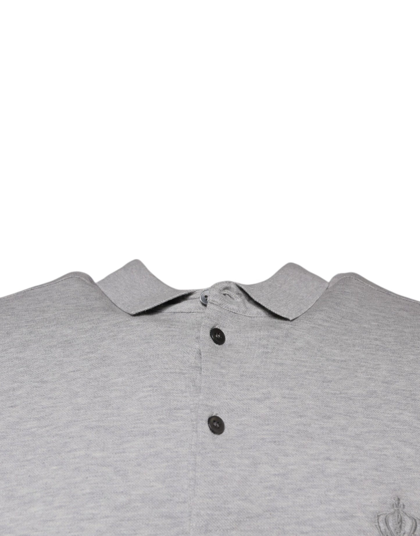 Dolce &amp; Gabbana Gray Crown Collared ShortSleeve Polo T-shirt