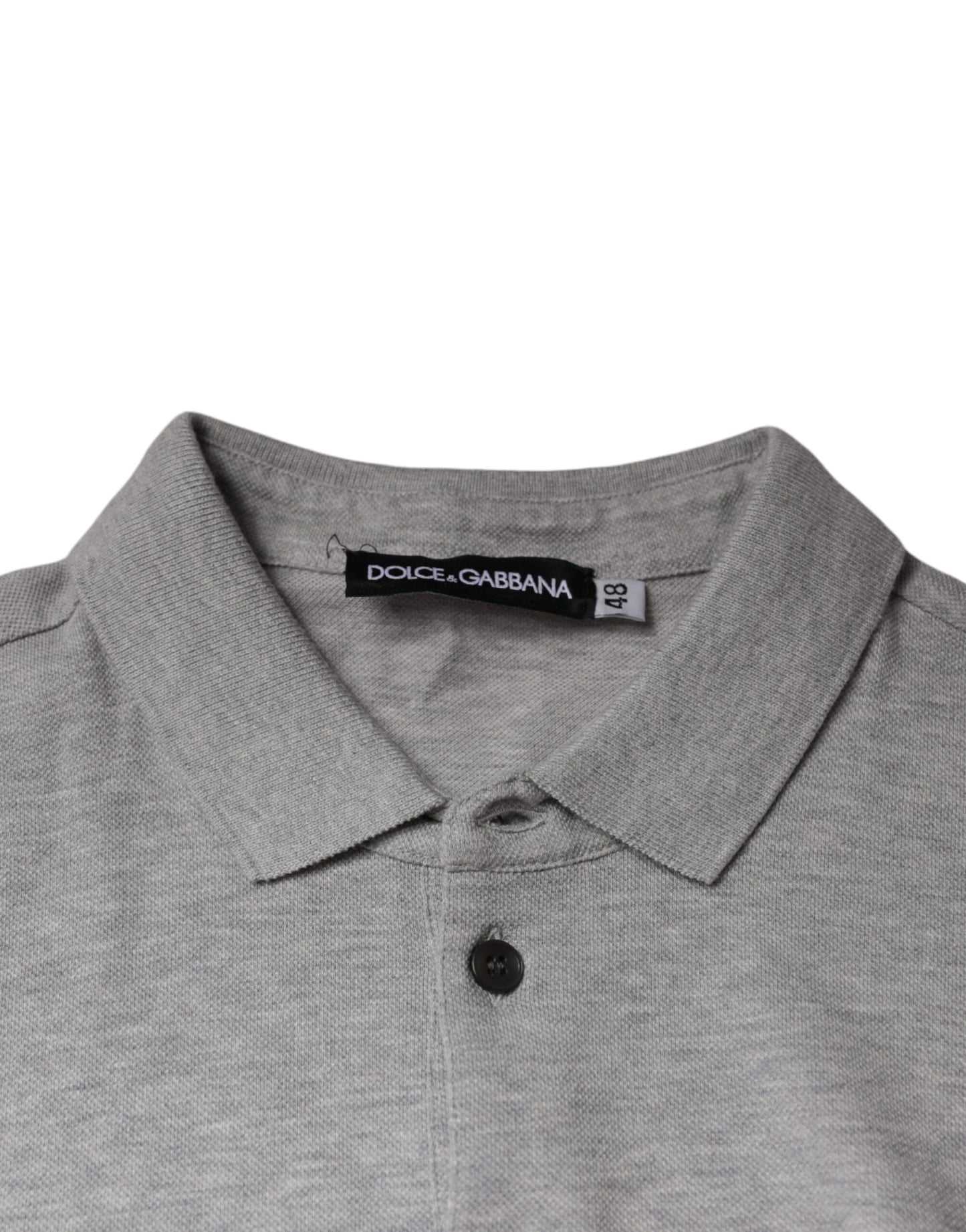 Dolce &amp; Gabbana Gray Crown Collared ShortSleeve Polo T-shirt