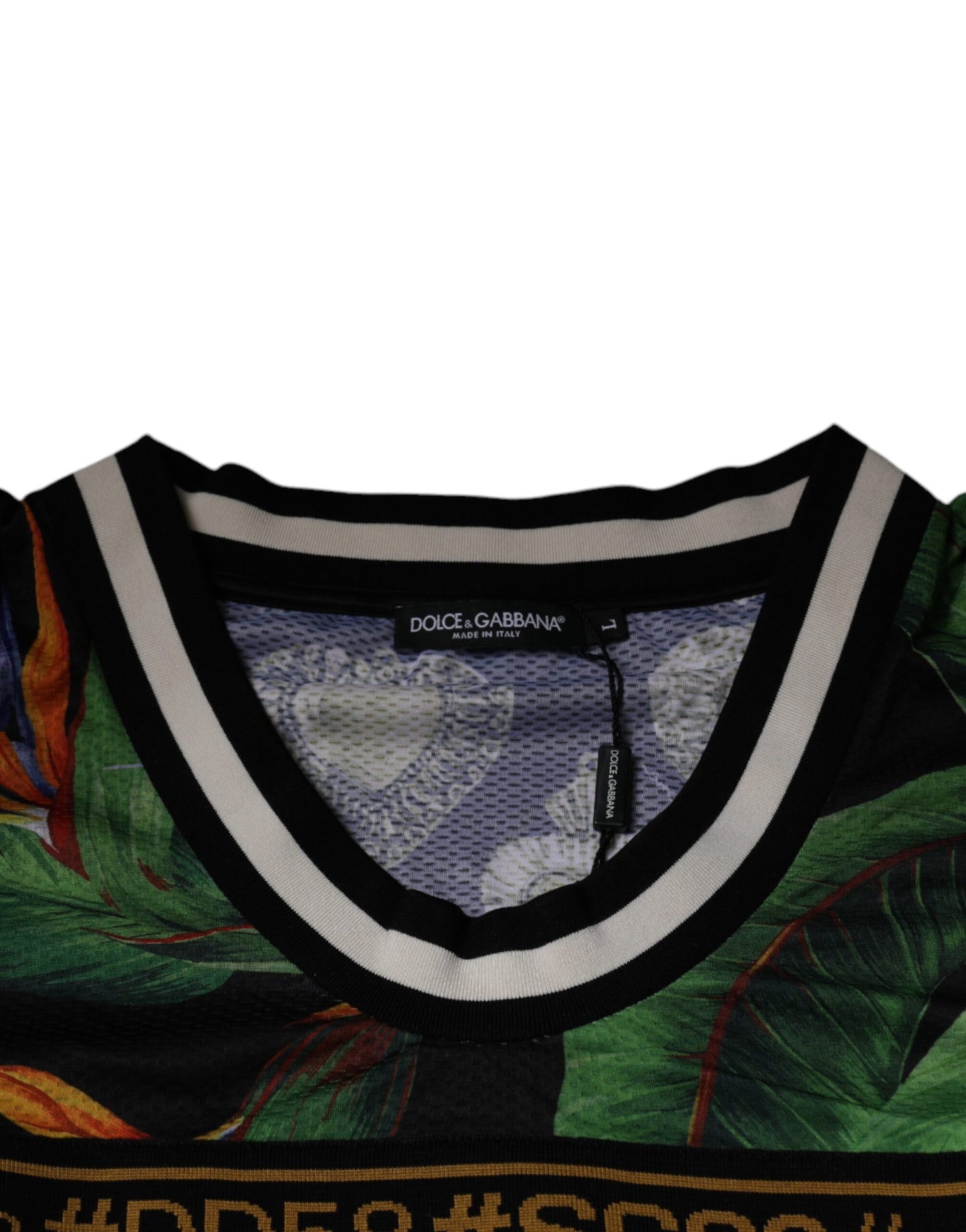 Dolce & Gabbana Mehrfarbiges tropisches ärmelloses Tank-T-Shirt