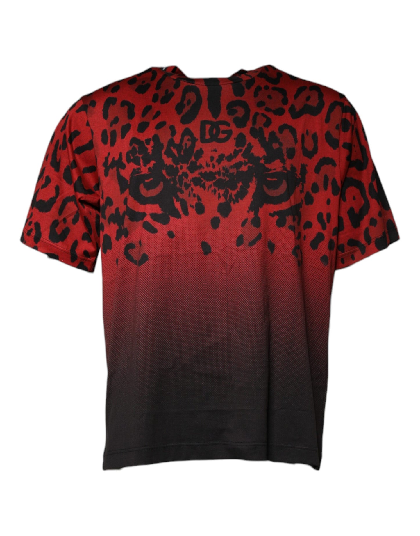 Dolce &amp; Gabbana Red Leopard Cotton Short Sleeves T-shirt