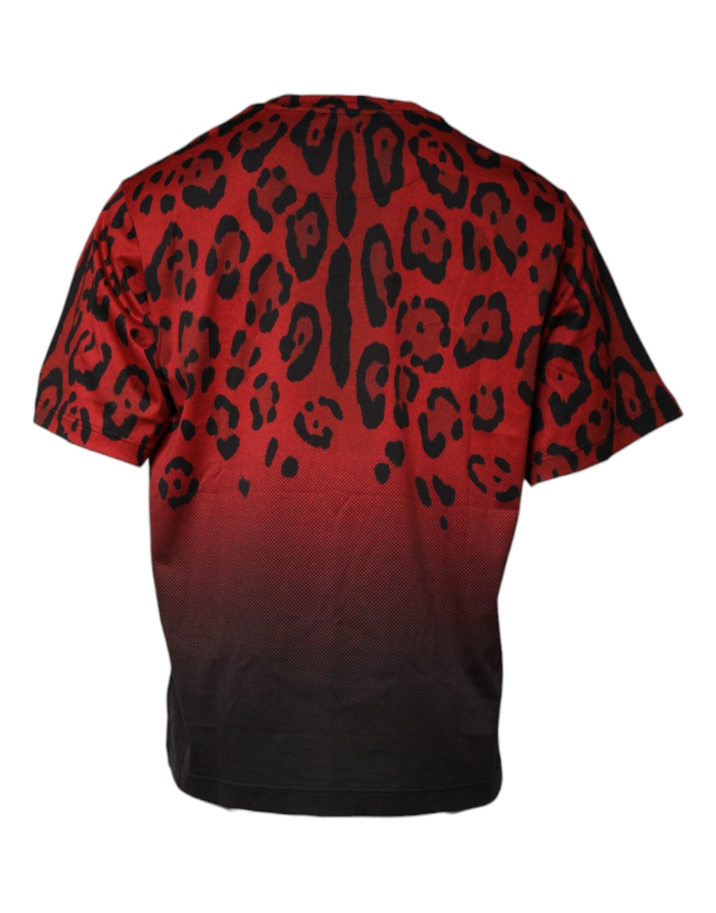 Dolce &amp; Gabbana Red Leopard Cotton Short Sleeves T-shirt