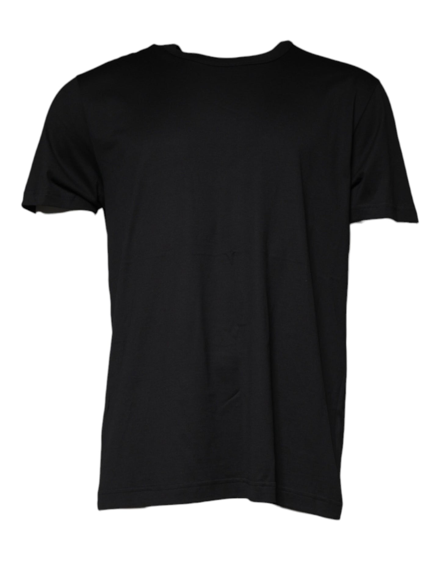 Dolce &amp; Gabbana Black Cotton Short Sleeves Crewneck T-shirt