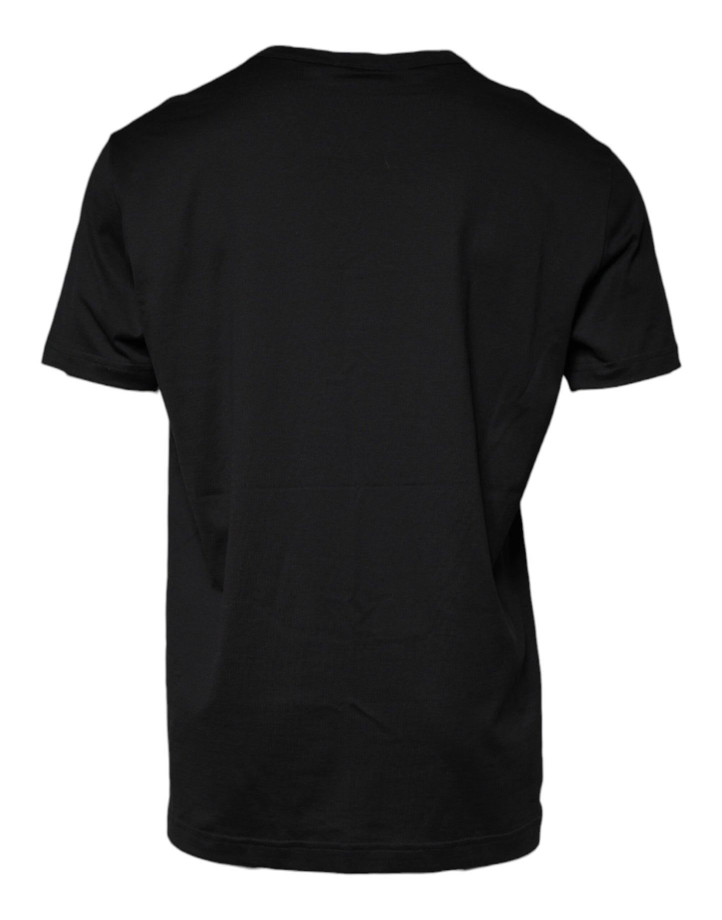 Dolce &amp; Gabbana Black Cotton Short Sleeves Crewneck T-shirt