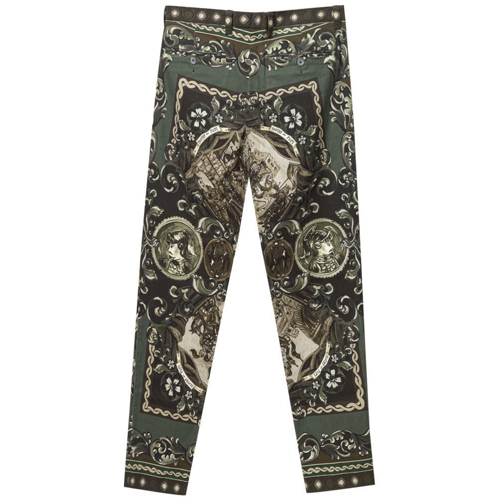 Dolce & Gabbana Grüne Baumwolljeans & Hose