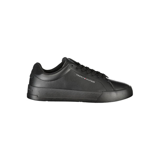 Tommy Hilfiger Schwarzes Leder Herren Sneaker