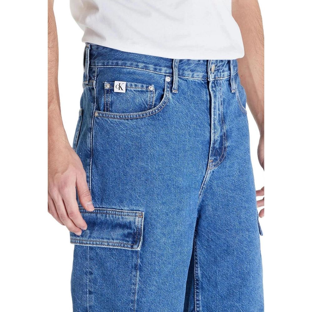Calvin Klein Jeans Blue Cotton Bermuda Shorts