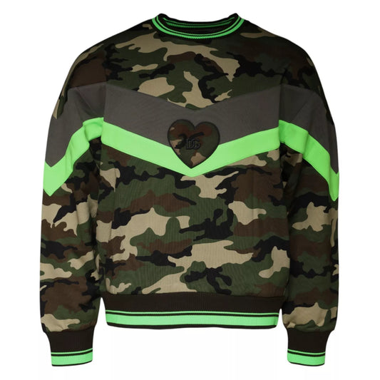 Dolce &amp; Gabbana Multicolor Camouflage Sweatshirt Sweater