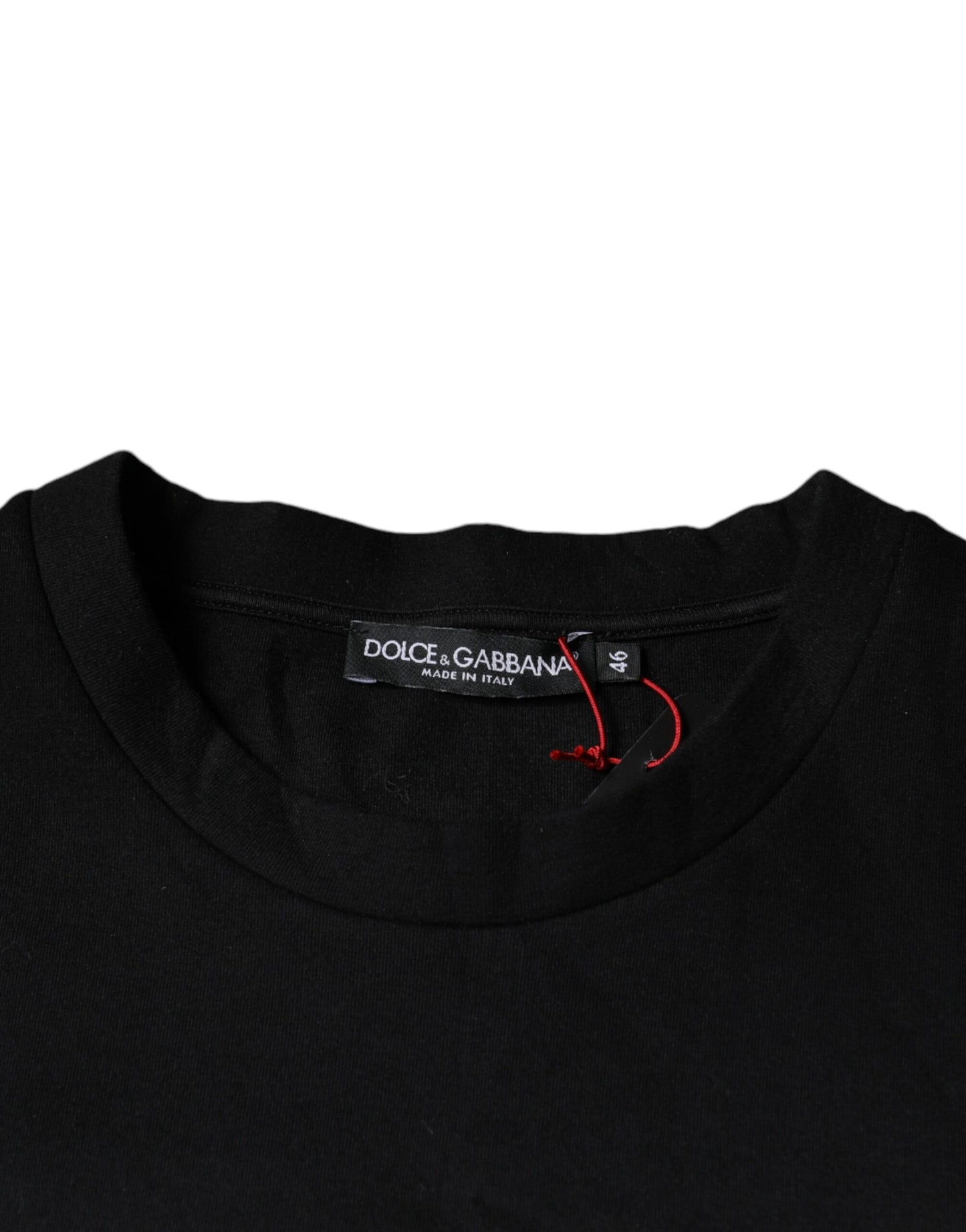 Dolce &amp; Gabbana Black Leopard Cotton Short Sleeves T-shirt