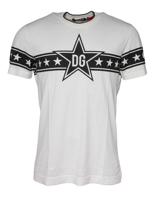 Dolce &amp; Gabbana valkoinen DG Stars Print -puuvillainen T-paita