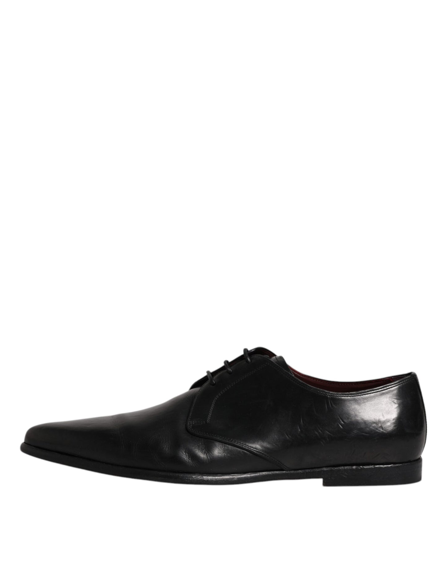 Dolce & Gabbana Schwarze Leder Schnürschuhe Männer Derby Formelle Schuhe