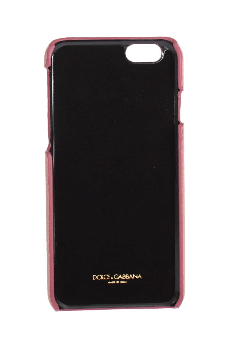 Dolce &amp; Gabbana Chic pink leather phone case with heart decoration