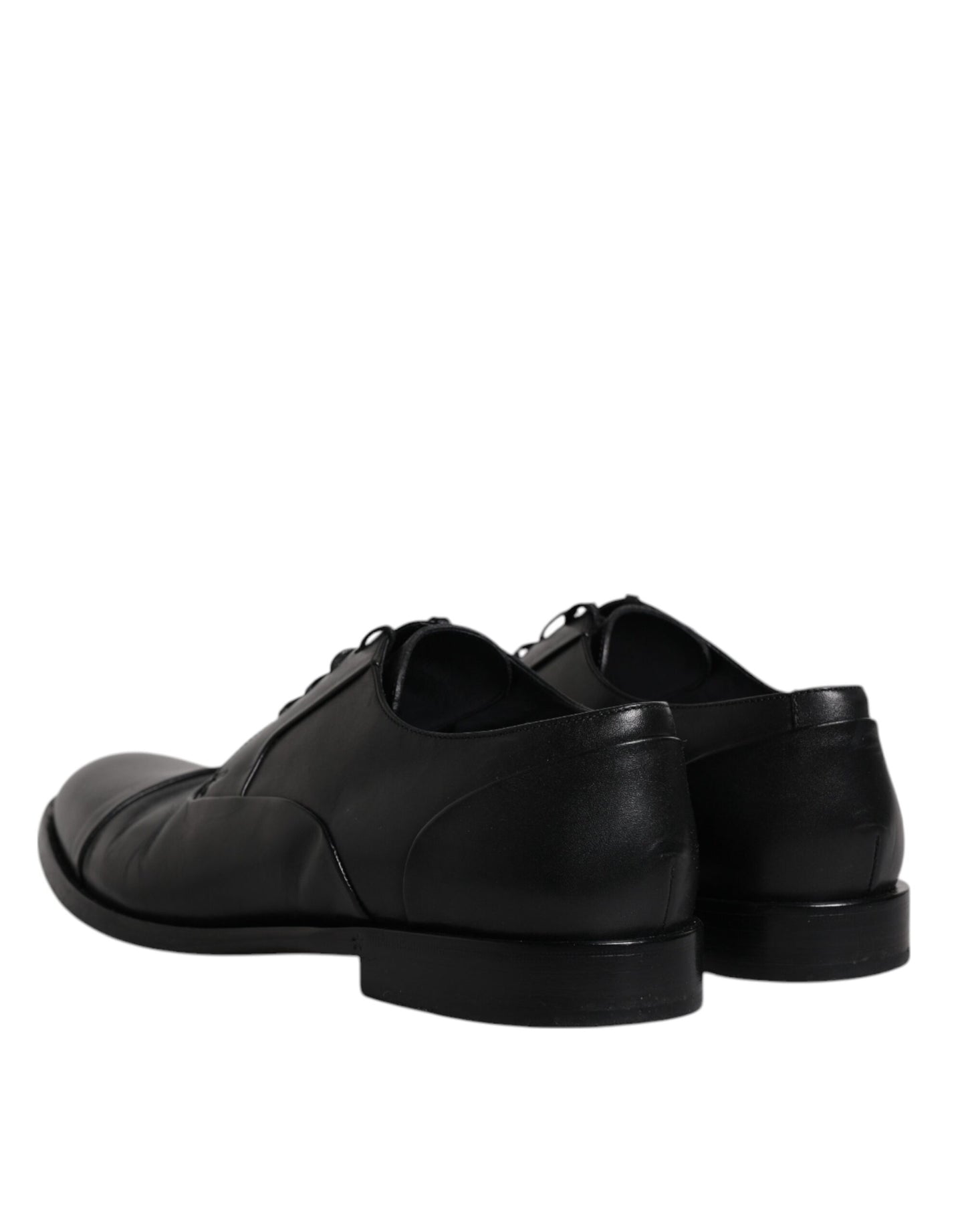 Dolce & Gabbana Schwarze Leder Schnürschuhe Männer Derby Formelle Schuhe