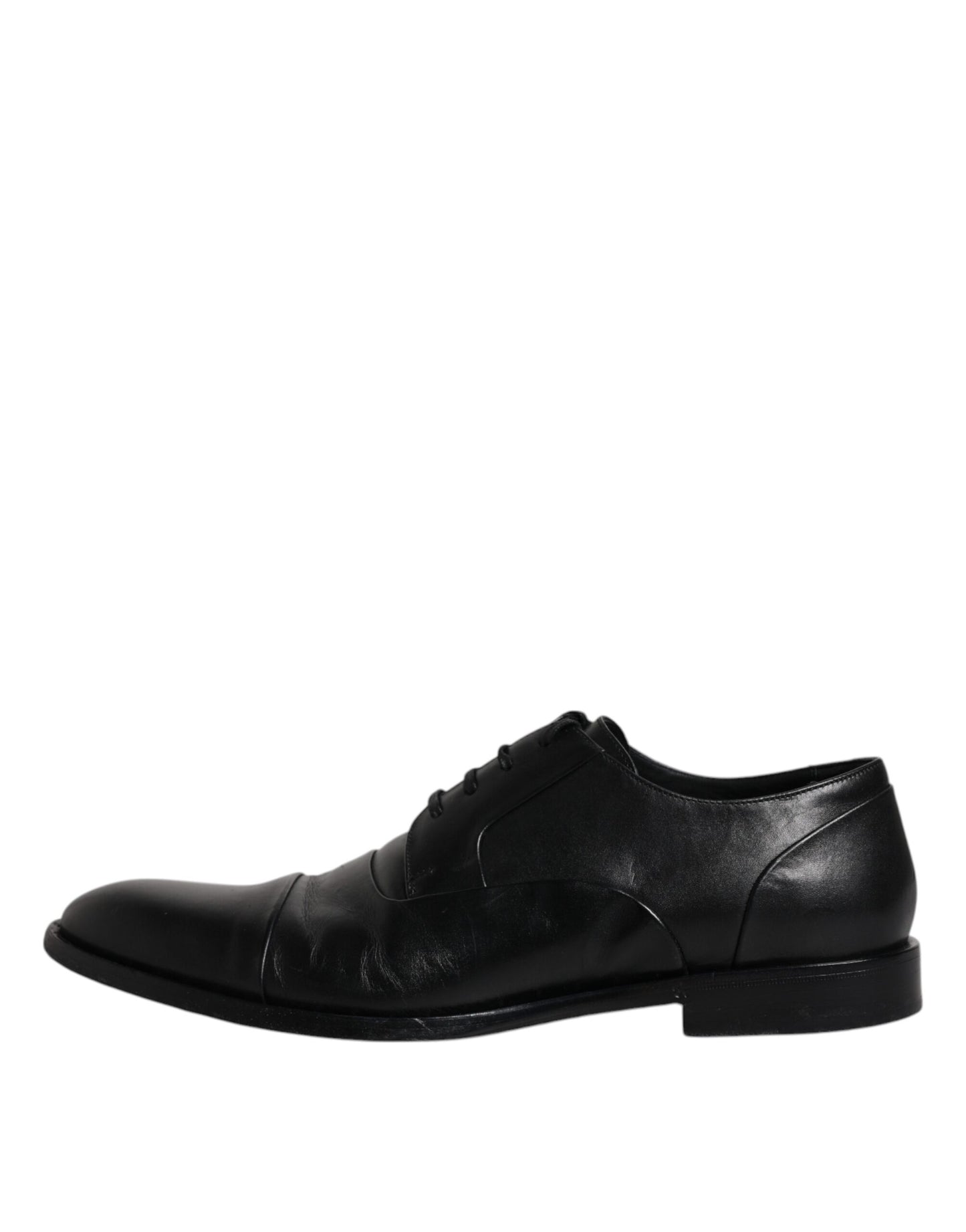 Dolce & Gabbana Schwarze Leder Schnürschuhe Männer Derby Formelle Schuhe