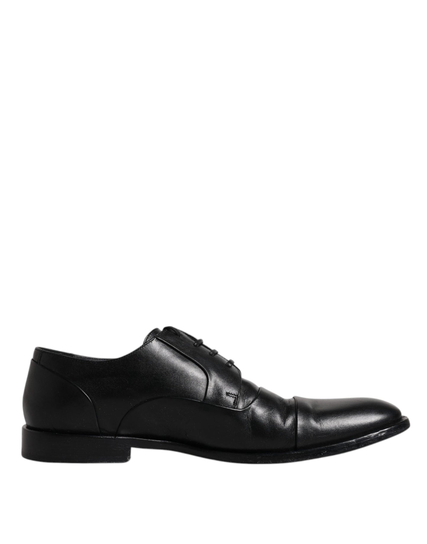 Dolce & Gabbana Schwarze Leder Schnürschuhe Männer Derby Formelle Schuhe