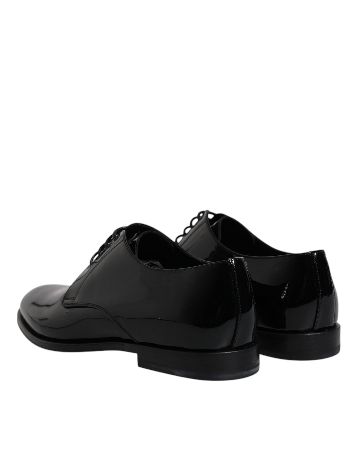 Dolce & Gabbana Schwarze Lackleder Derby-Schuhe für formelle Anlässe