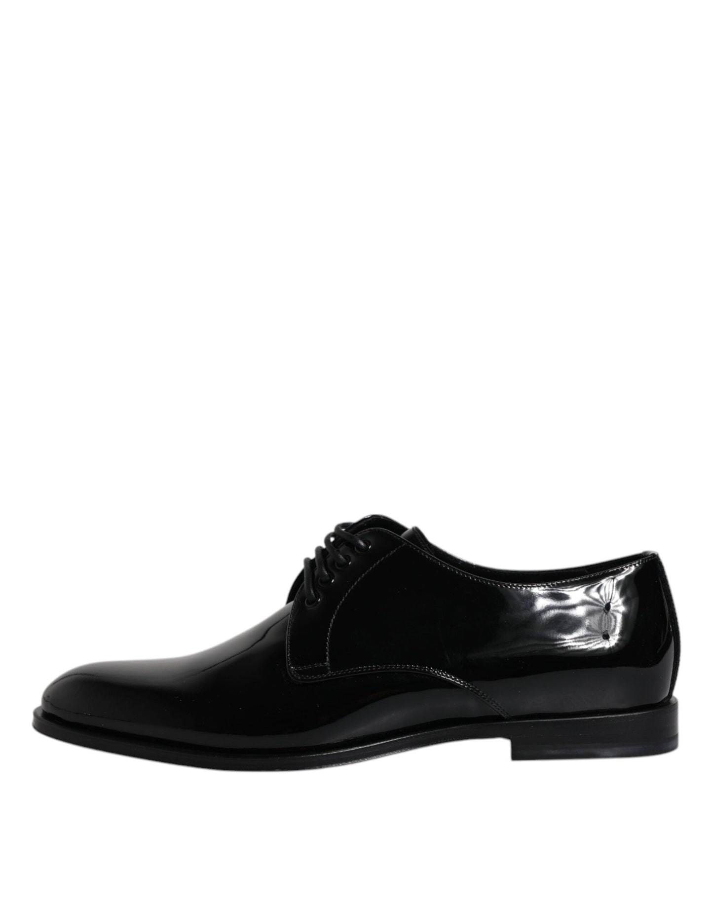 Dolce & Gabbana Schwarze Lackleder Derby-Schuhe für formelle Anlässe