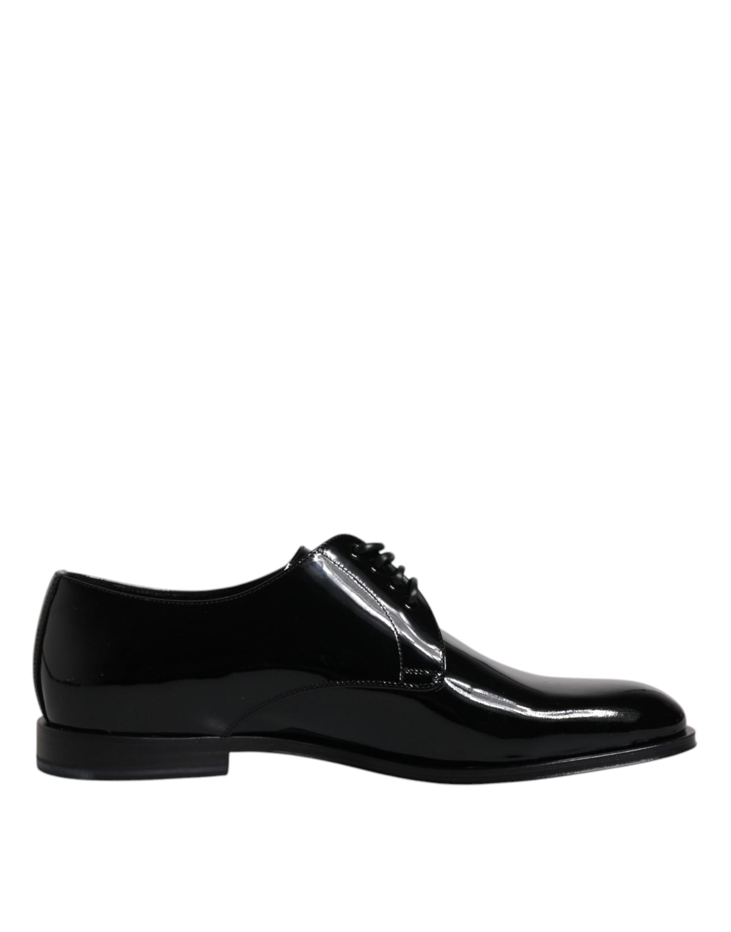 Dolce & Gabbana Schwarze Lackleder Derby-Schuhe für formelle Anlässe