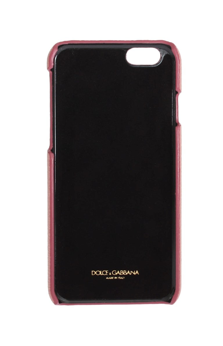 Dolce &amp; Gabbana Chic Pink Nahkainen Crystal iPhone Suojakuori