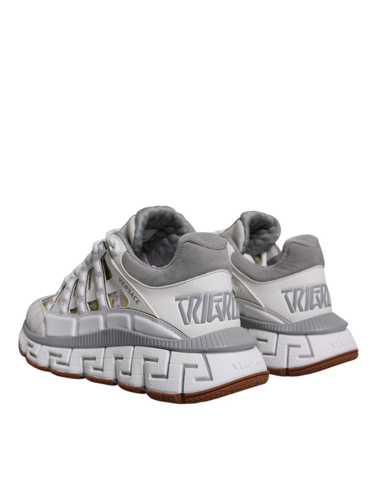 Versace Weiß Trigreca Barocco Druck Low Top Turnschuhe Schuhe