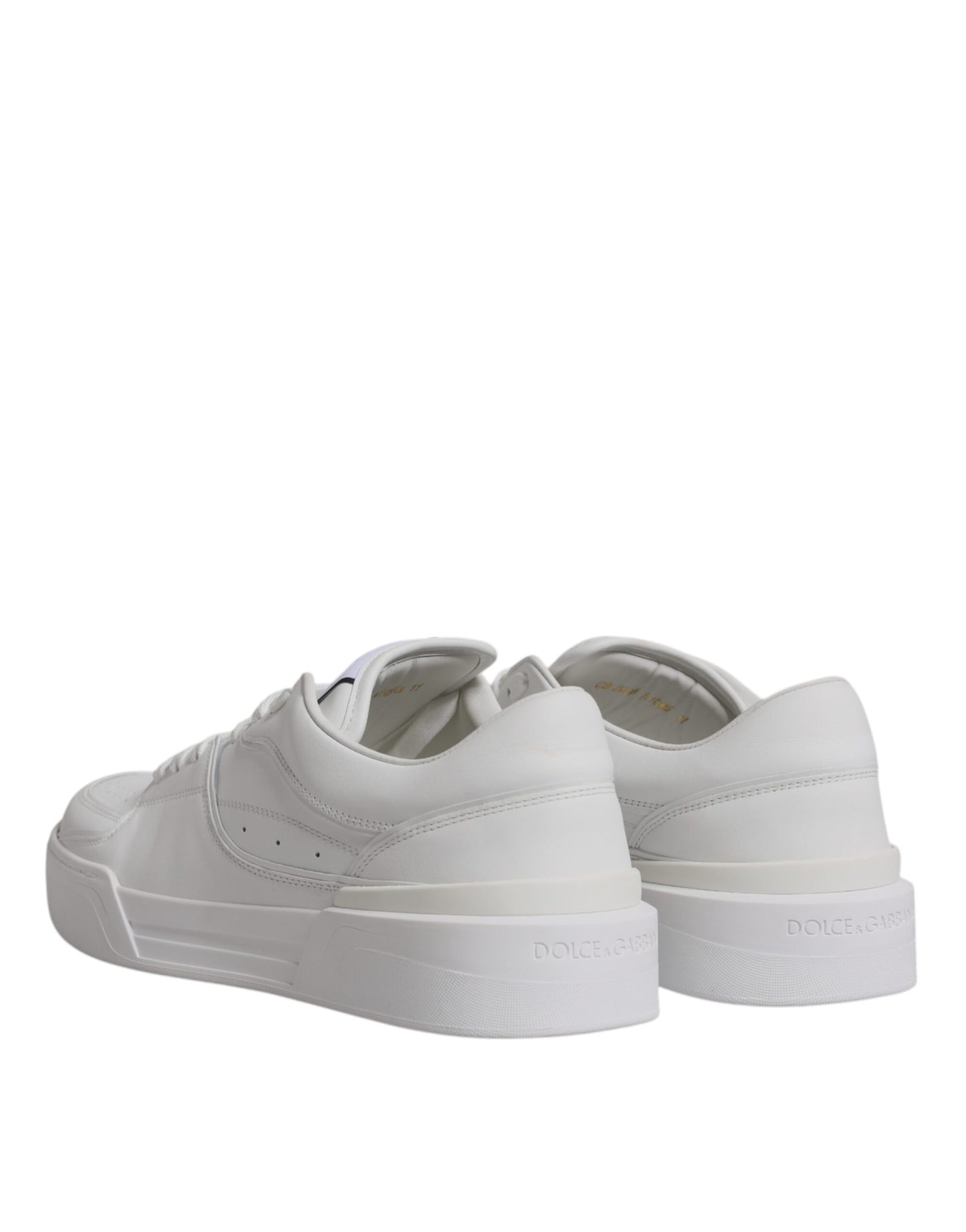 Dolce & Gabbana Weiß Miami Leder Low Top Turnschuhe Schuhe