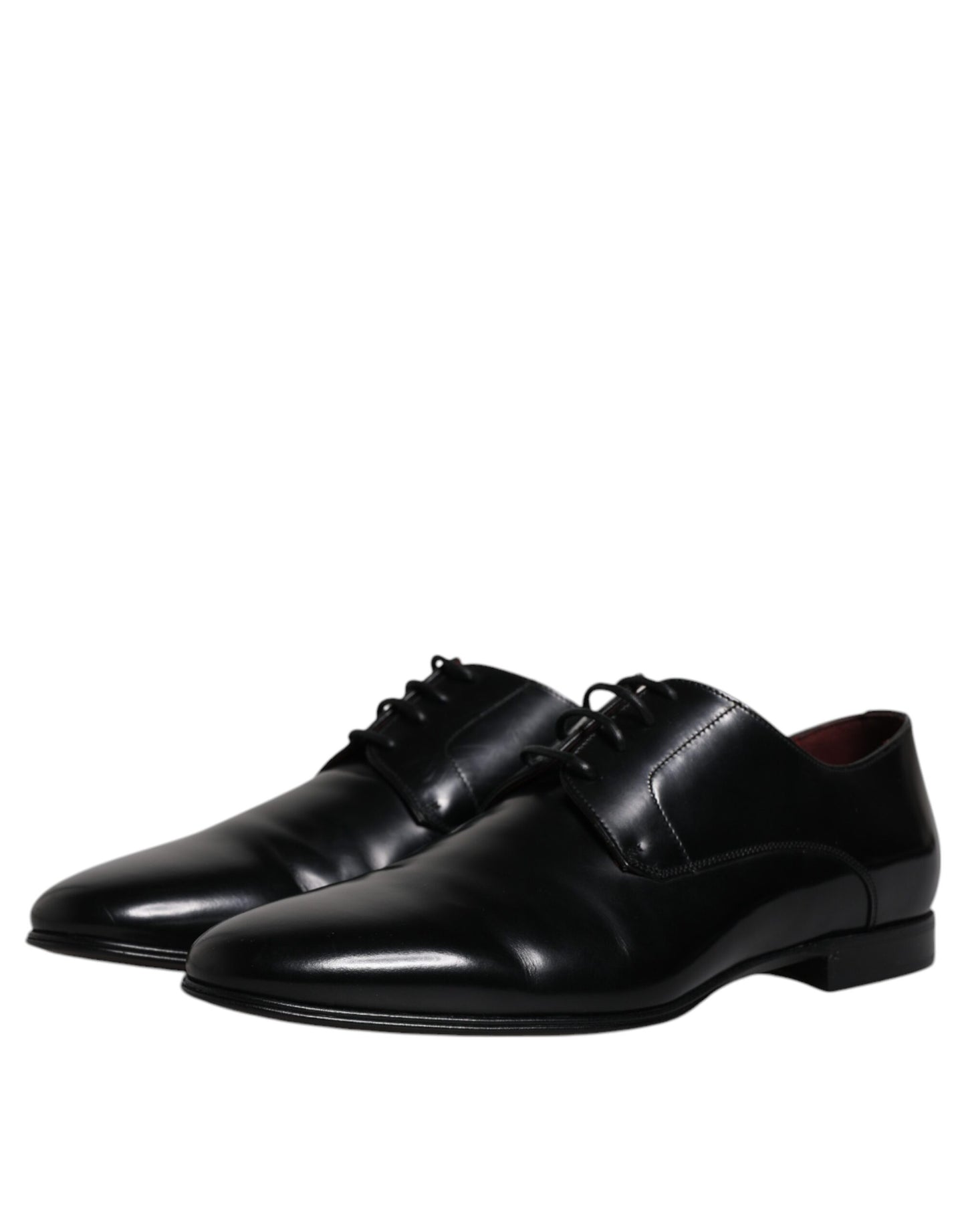 Dolce & Gabbana Schwarze Leder Schnürschuhe Männer Derby Formelle Schuhe