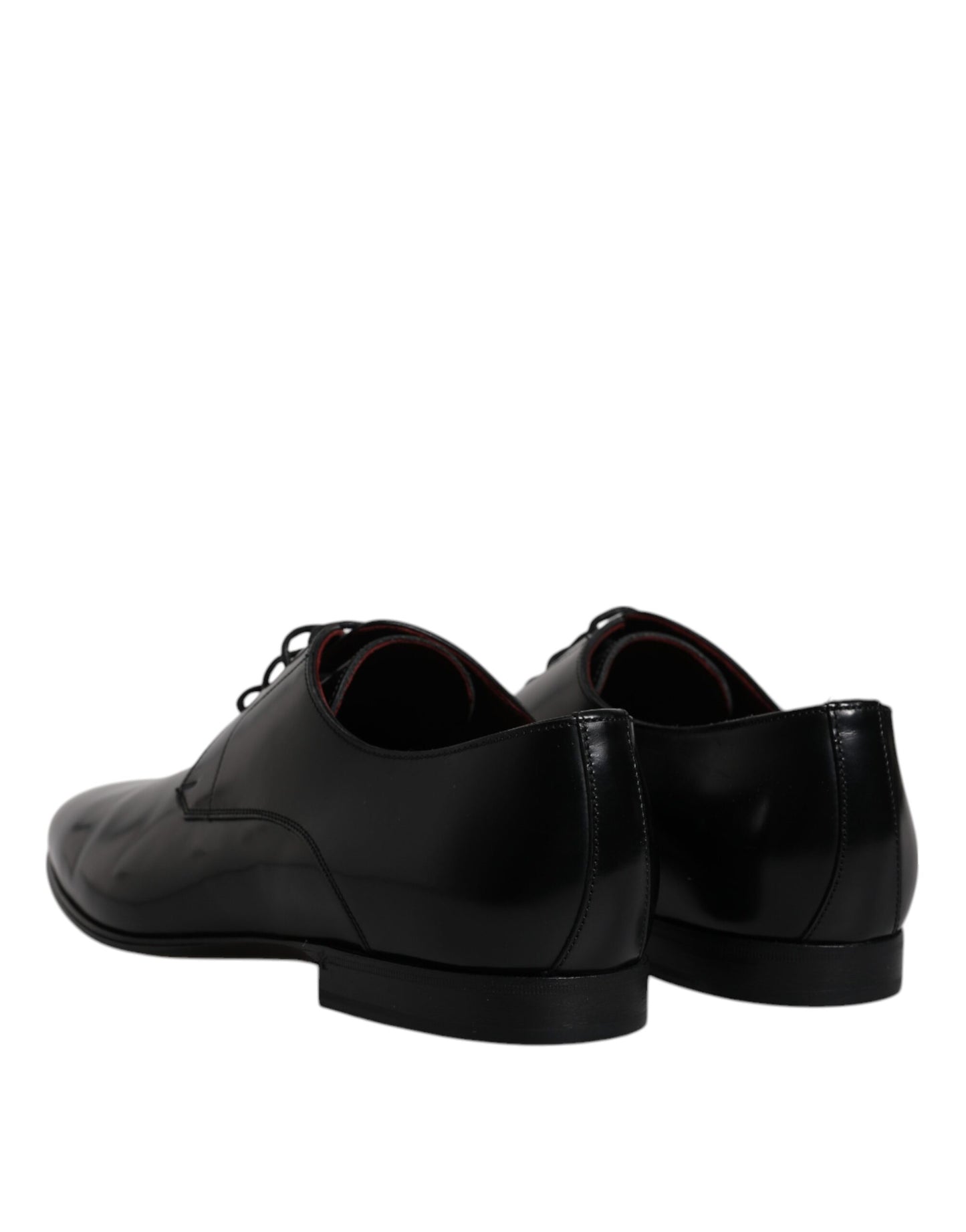 Dolce & Gabbana Schwarze Leder Schnürschuhe Männer Derby Formelle Schuhe