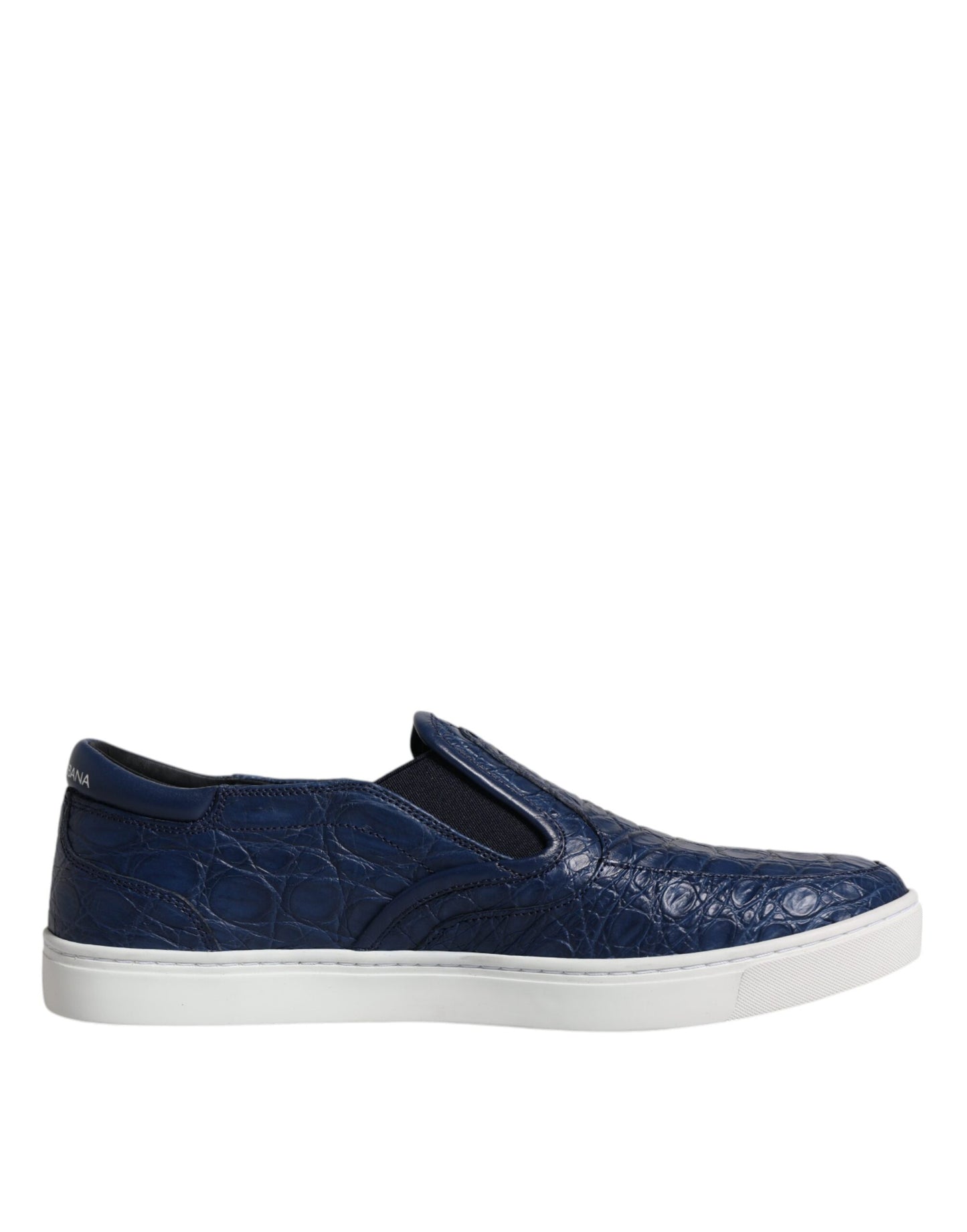 Dolce & Gabbana Blau Croc Exotische Leder Männer Turnschuhe Schuhe