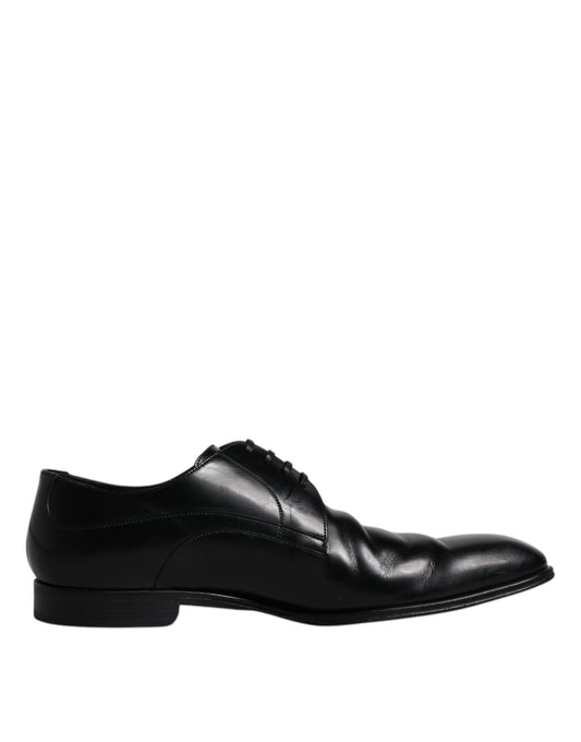 Dolce & Gabbana Schwarz Leder Derby Formal Männer Kleid Schuhe