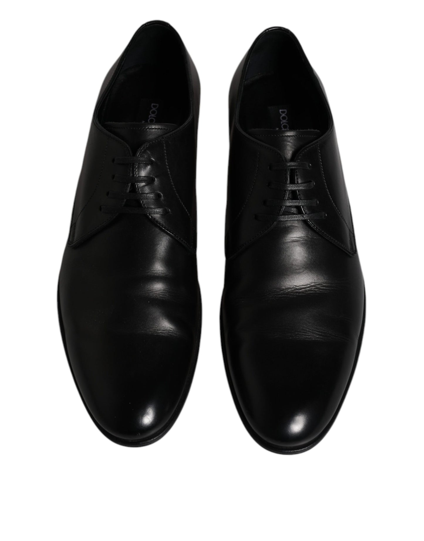 Dolce & Gabbana Schwarze Leder Schnürschuhe Männer Derby Formelle Schuhe