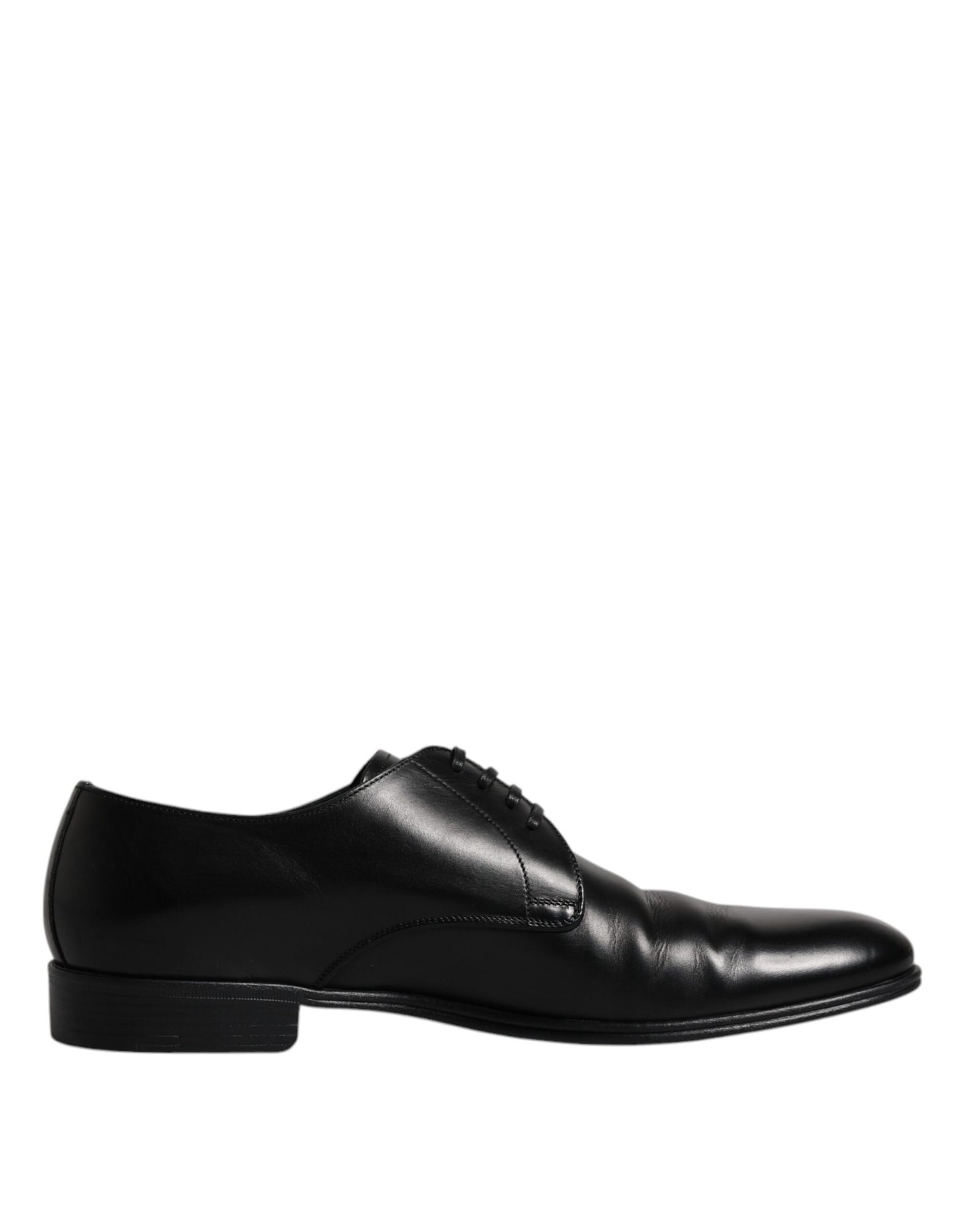 Dolce & Gabbana Schwarze Leder Schnürschuhe Männer Derby Formelle Schuhe