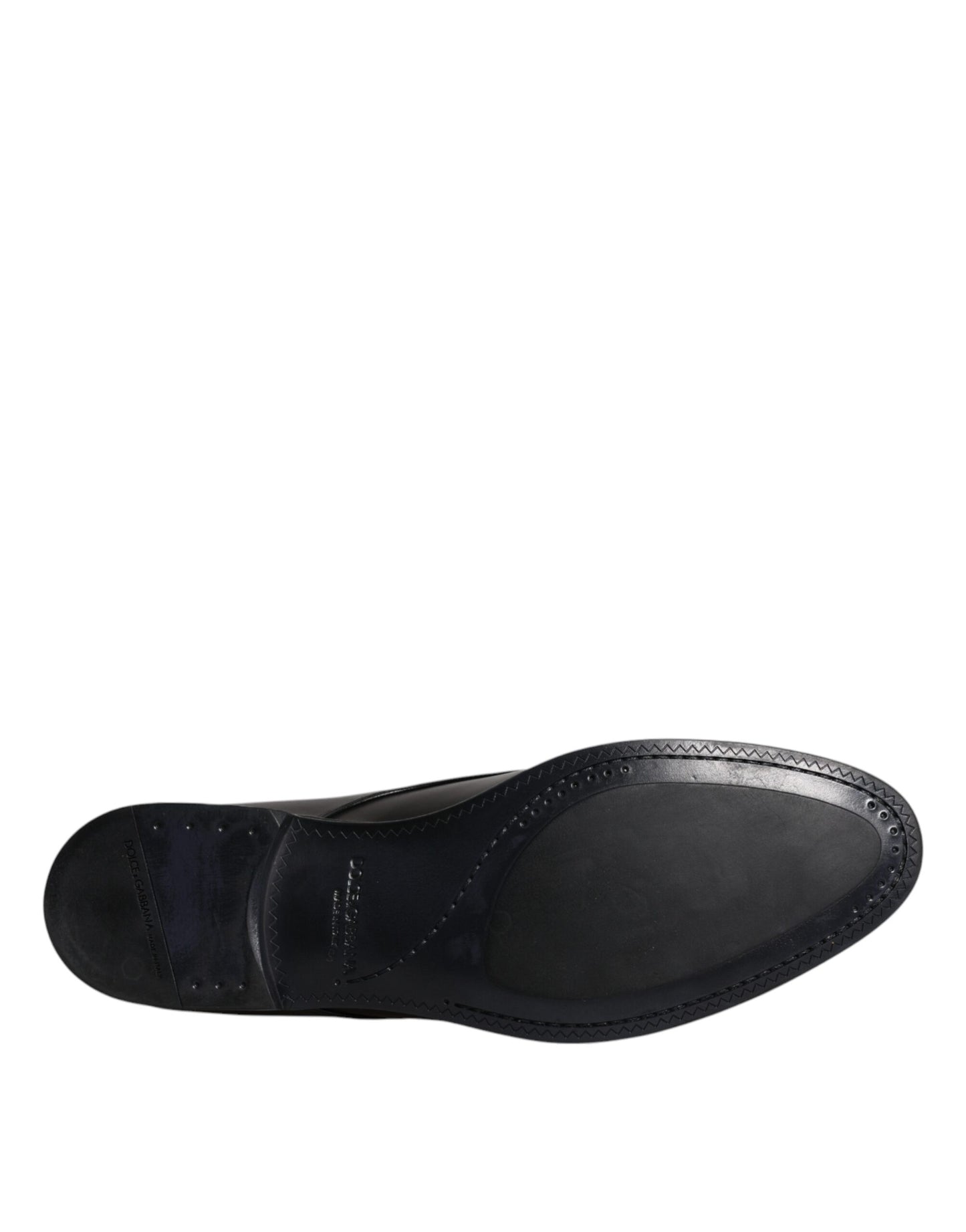 Dolce & Gabbana Schwarze Leder Schnürschuhe Männer Derby Formelle Schuhe