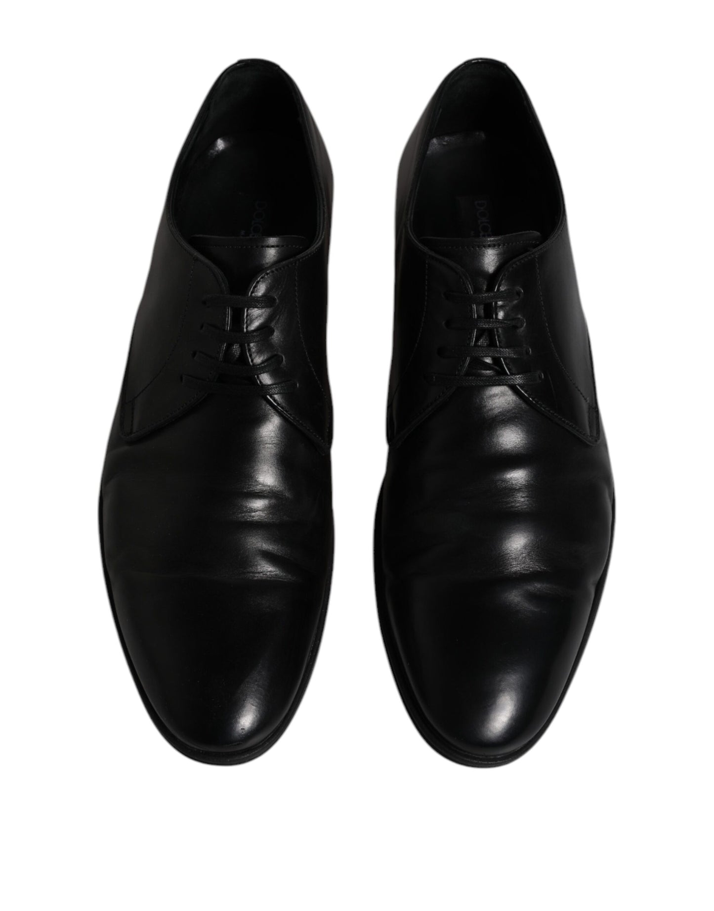 Dolce & Gabbana Schwarze Leder Schnürschuhe Männer Derby Formelle Schuhe