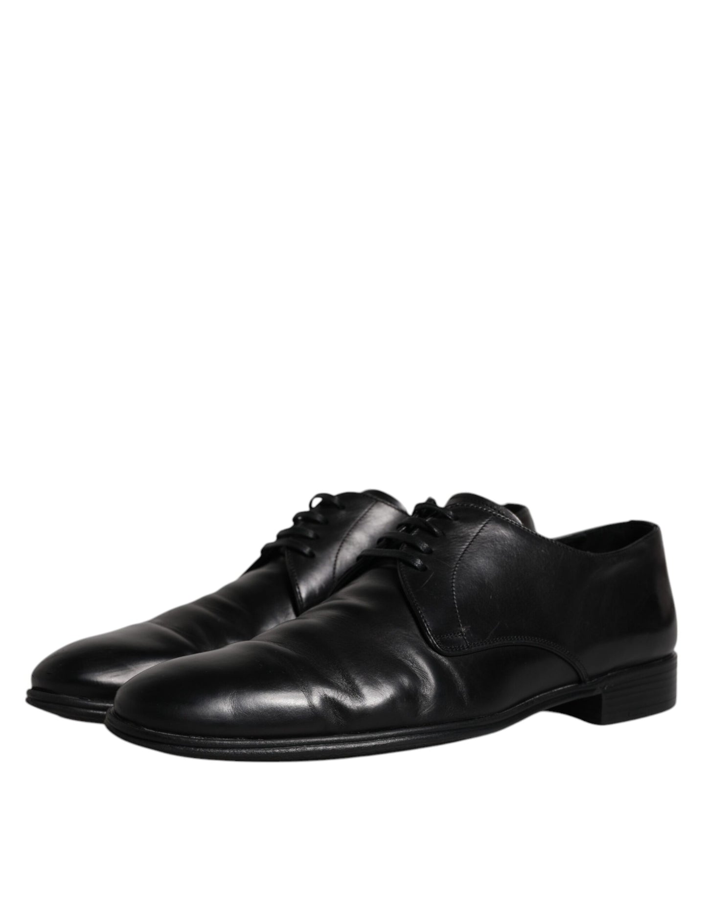 Dolce & Gabbana Schwarze Leder Schnürschuhe Männer Derby Formelle Schuhe