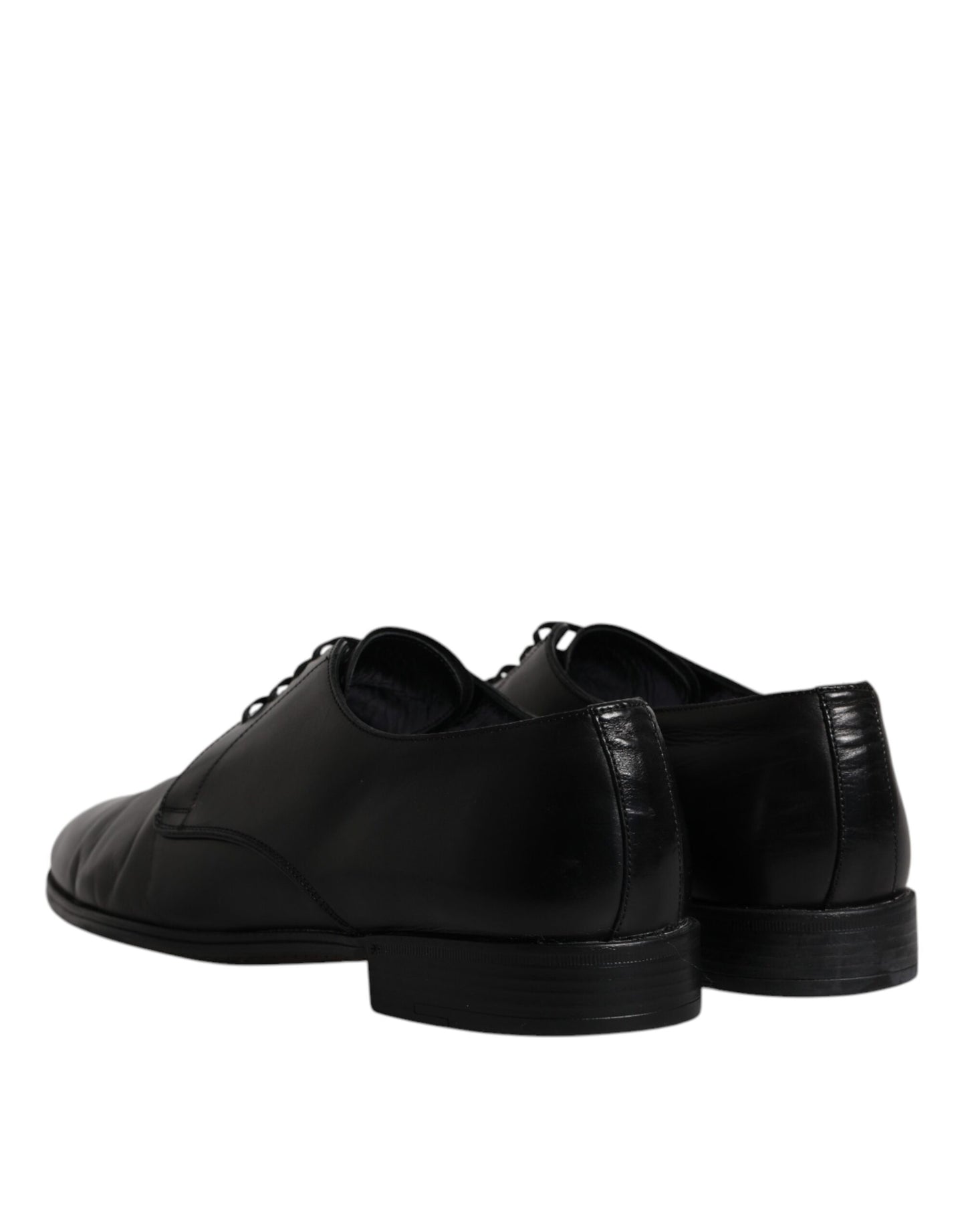 Dolce & Gabbana Schwarze Leder Schnürschuhe Männer Derby Formelle Schuhe