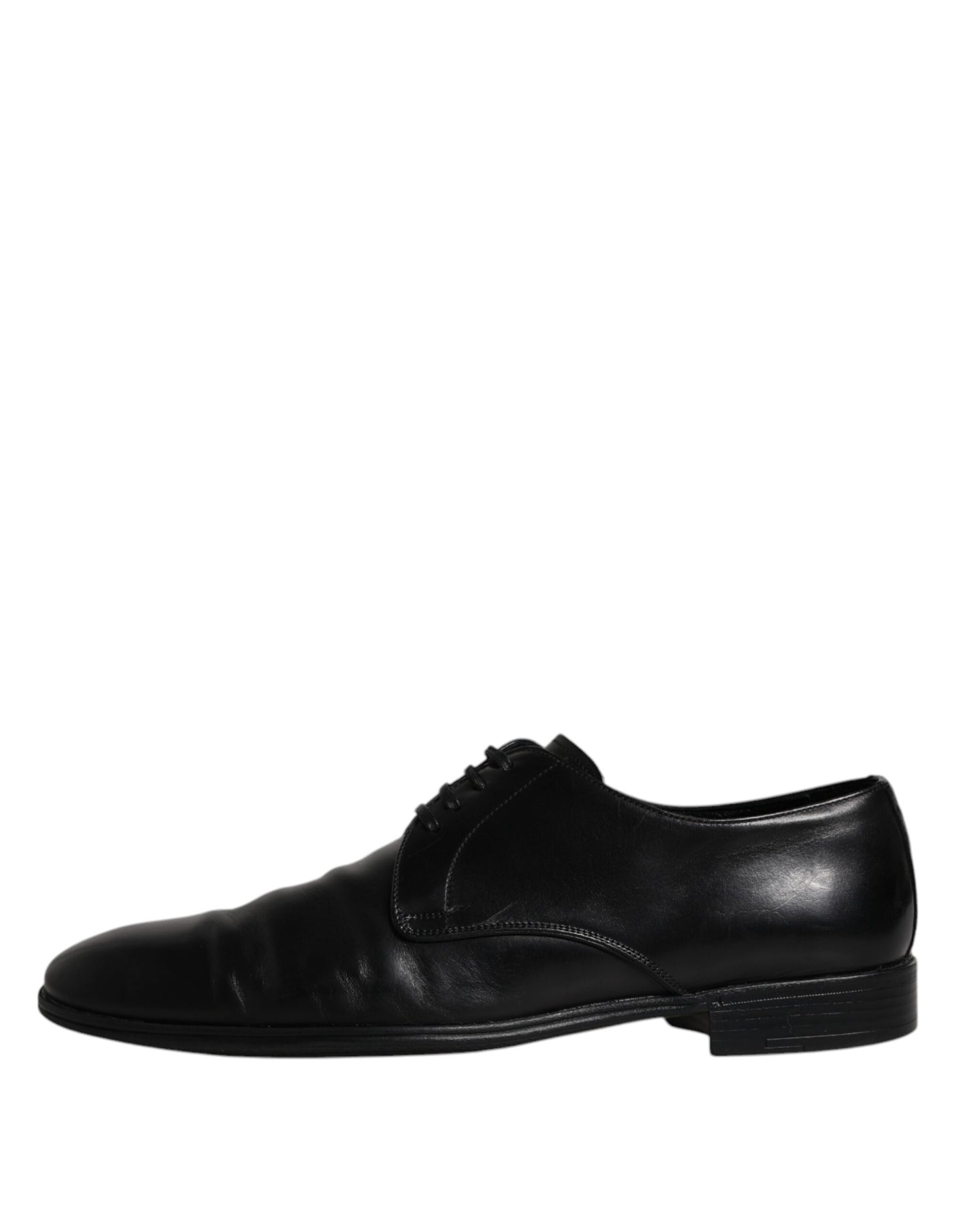 Dolce & Gabbana Schwarze Leder Schnürschuhe Männer Derby Formelle Schuhe