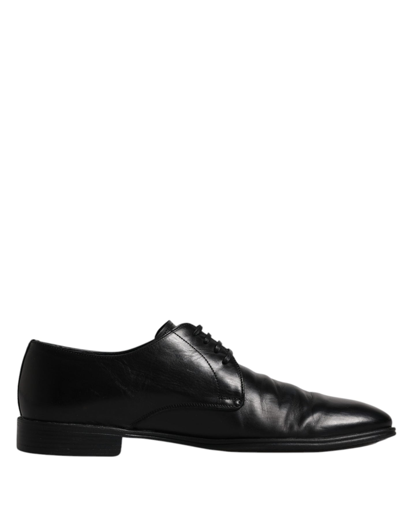 Dolce & Gabbana Schwarze Leder Schnürschuhe Männer Derby Formelle Schuhe