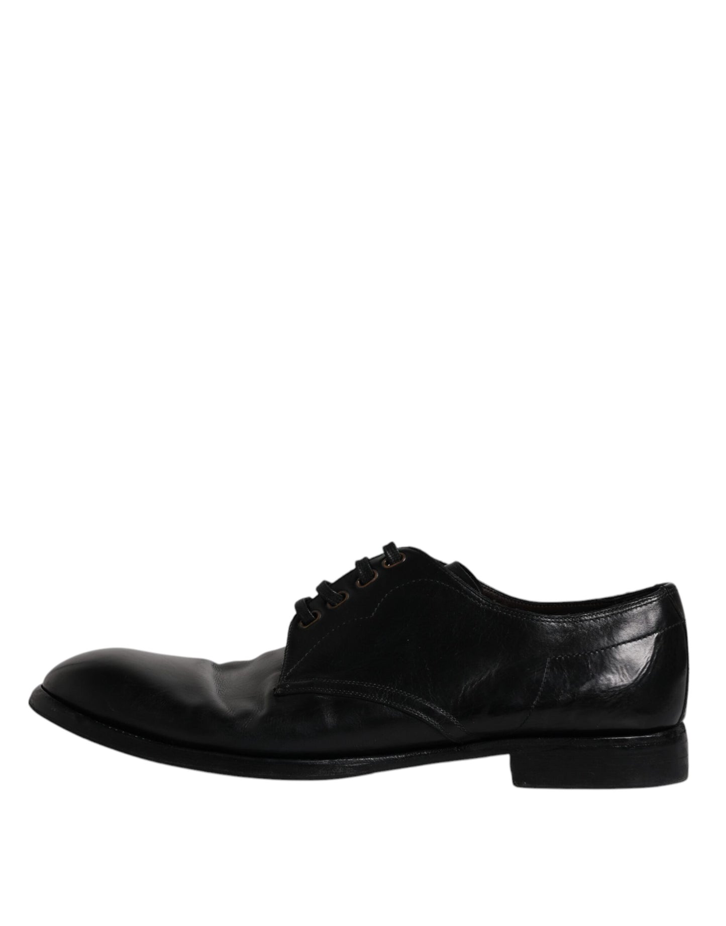 Dolce & Gabbana Schwarz Leder Derby Formal Männer Kleid Schuhe