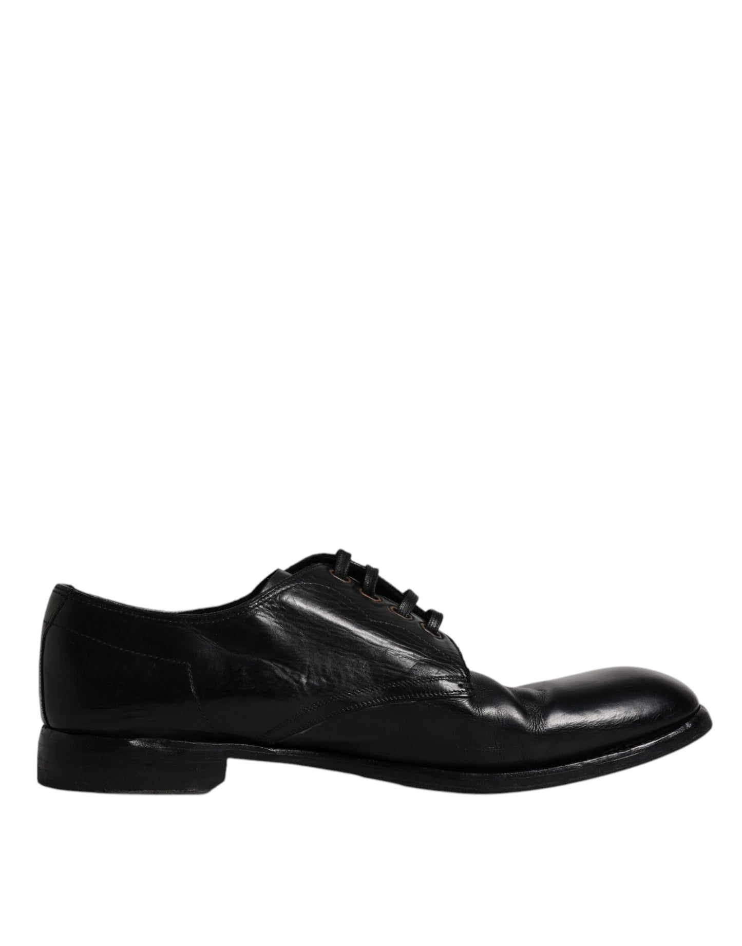 Dolce & Gabbana Schwarz Leder Derby Formal Männer Kleid Schuhe