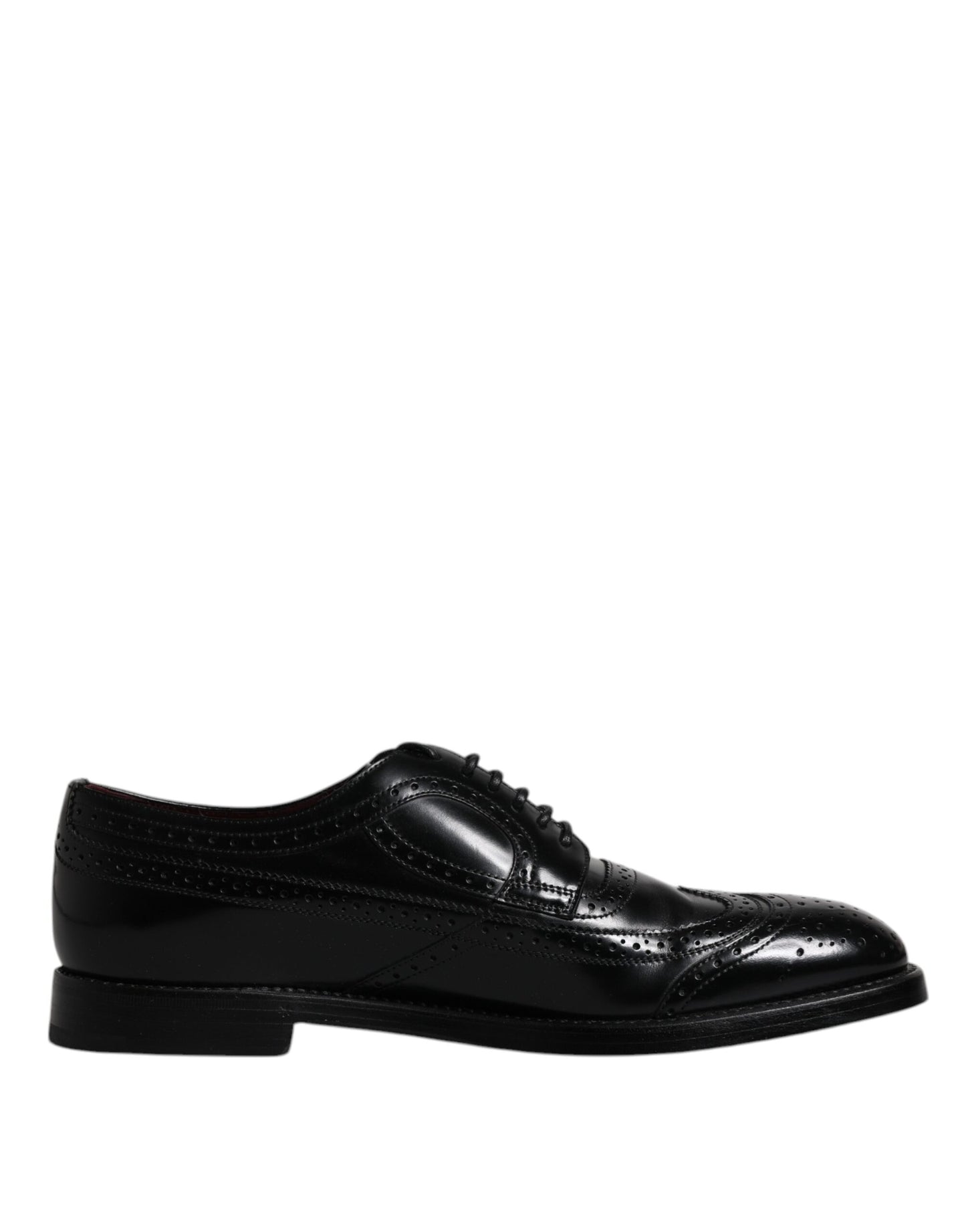 Dolce & Gabbana Schwarze Leder Derby Wingtip Formelle Schuhe