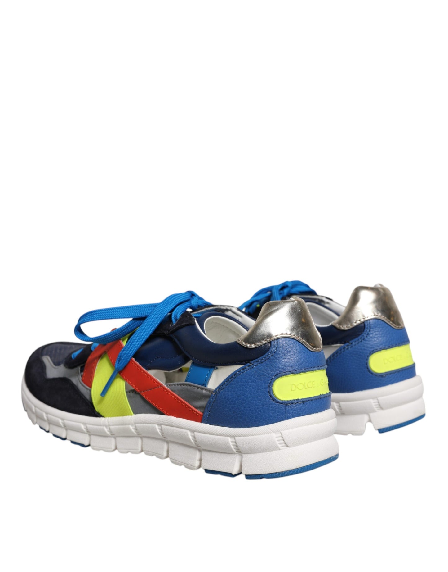 Dolce & Gabbana Multicolor Leder Wildleder Low Top Sneakers Schuhe