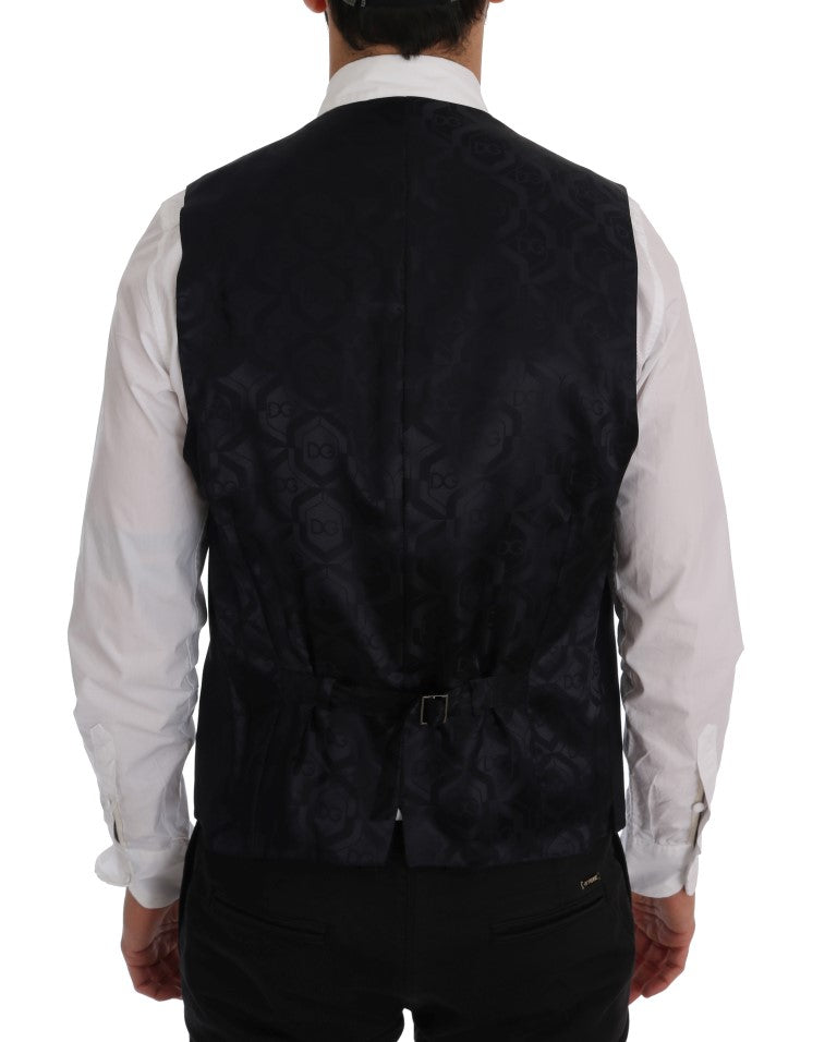 Dolce &amp; Gabbana Smooth striped wool blend vest