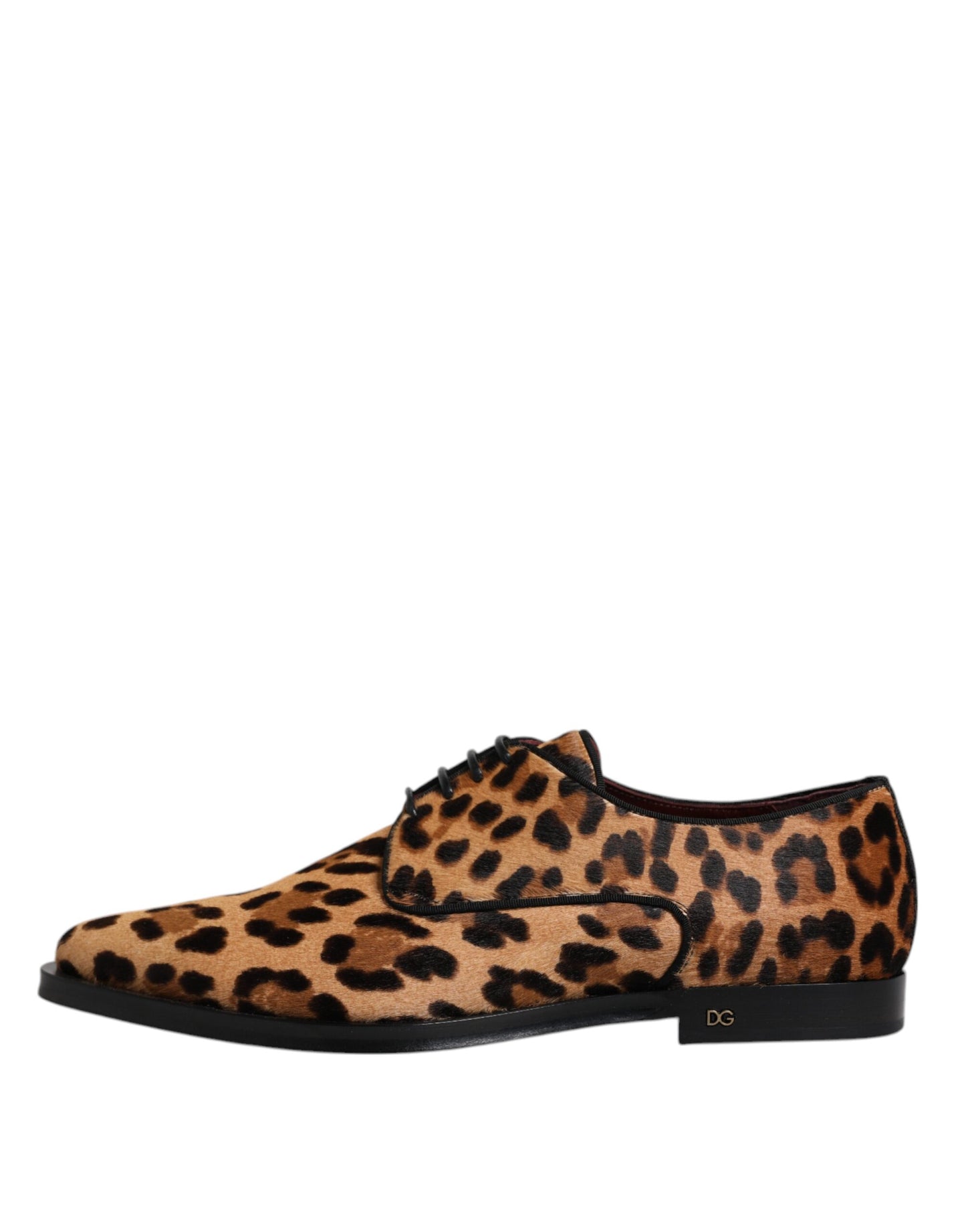 Dolce & Gabbana Braun Leopard Derby Formal Männer Kleid Schuhe